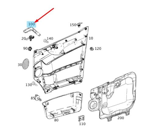 NEW MERCEDES-BENZ SPRINTER 906 FRONT LEFT DOOR HANDLE SHELL A9067270287 ORIGINAL