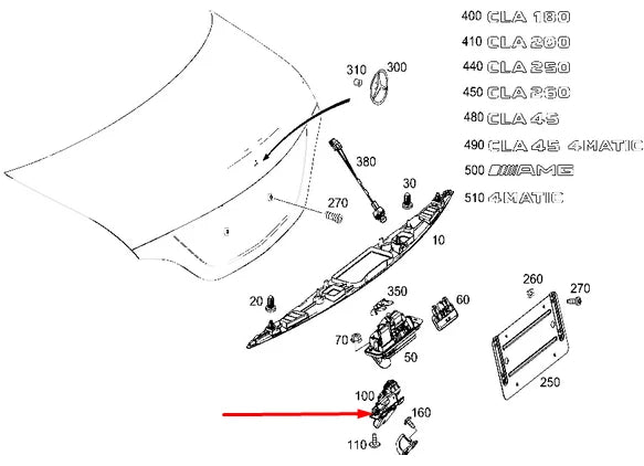 NEW MERCEDES-BENZ CLA C117 TRUNK BOOT LID LOCK A1177500085