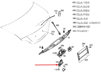 NEW MERCEDES-BENZ CLA C117 TRUNK BOOT LID LOCK A1177500085