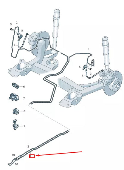 NEW VW T-ROC A1 BRAKE LINE FROM CONNECT PIECE TO BRAKE HOSE 5Q0614741AK