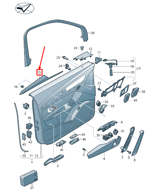 new audi q5 fy front right door trim insert 80a867410af1lq original