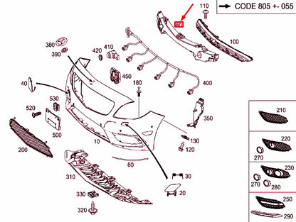 NEW MERCEDES-BENZ B W246 FRONT CENTRAL IMPACT ABSORBER A2468851037 ORIGINAL