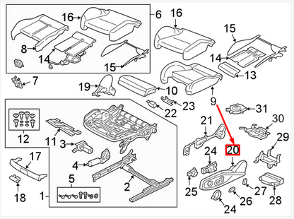 new audi a4 b9 front left seat power switch 8w0959747 original