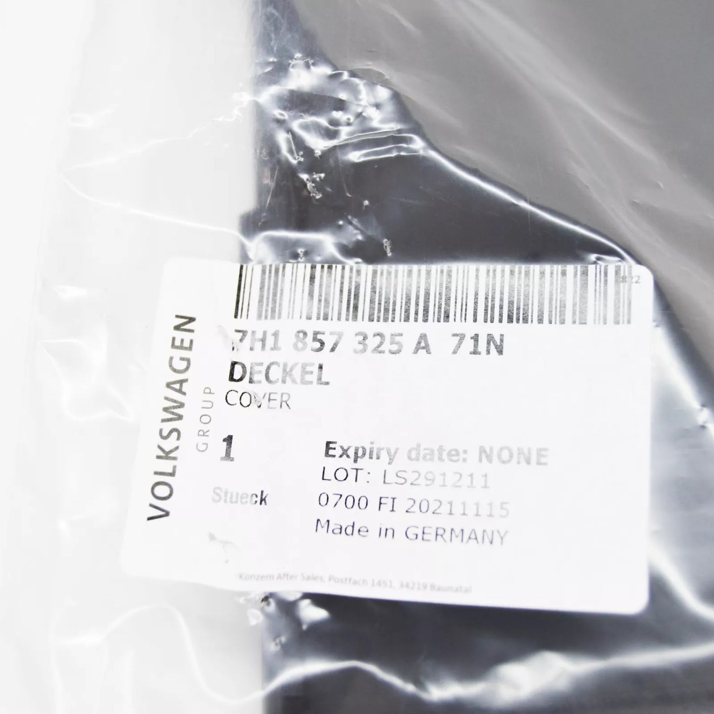 NEW VOLKSWAGEN TRANSPORTER T5 FRONT ASHTRAY COVER LID LHD 7H1857325A71N ORIGINAL