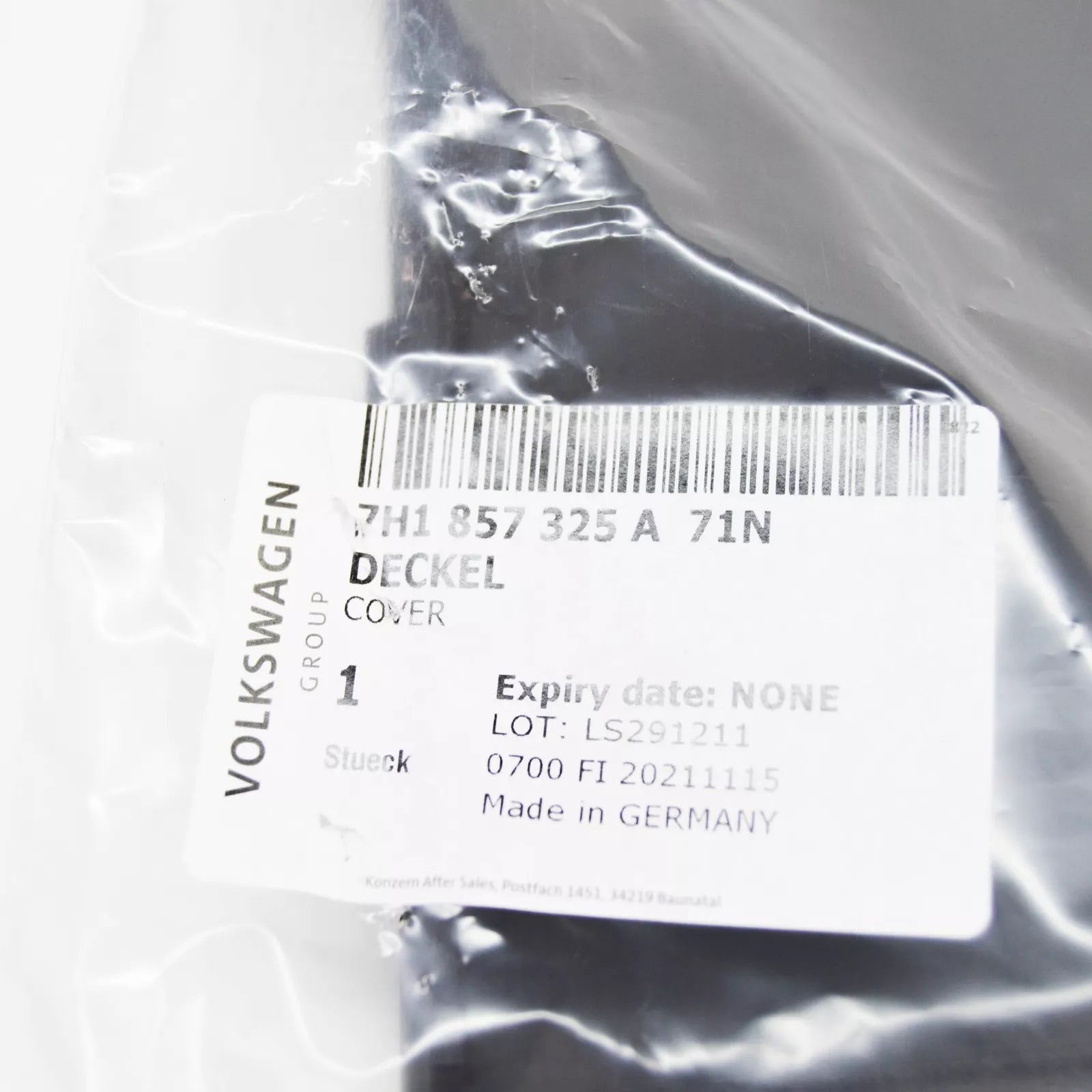 NEW VOLKSWAGEN TRANSPORTER T5 FRONT ASHTRAY COVER LID LHD 7H1857325A71N ORIGINAL