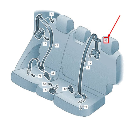 NEW VW TOUAREG CR REAR SEAT BELT GUIDE 7608577813HS