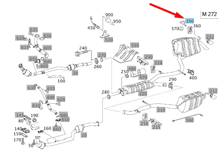 NEW MERCEDES-BENZ E W211 REAR MUFFLER SUSPENSION BRACKET A2114921141 ORIGINAL