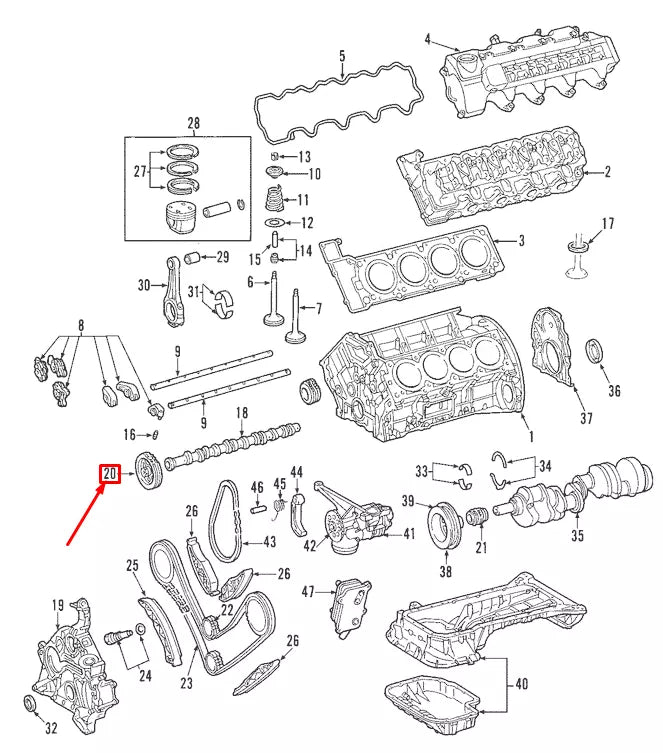 NEW MERCEDES-BENZ ML W163 CAMSHAFT GEAR A1120500204 ORIGINAL