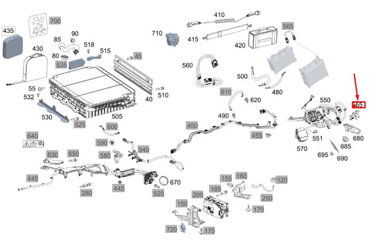 NEW MERCEDES-BENZ GLE W167 BLIND PLUG LINE BRACKET A2225465146 ORIGINAL
