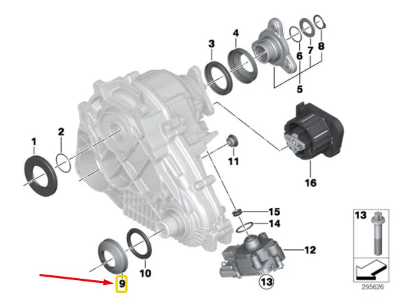 NEW BMW X3 F25 TRANSFER CASE DUST COVER PLATE 7623529 27107623529 ORIGINAL