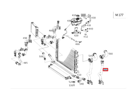 NEW MERCEDES-BENZ E W213 COOLANT HOSE PIPE A2135012501 ORIGINAL