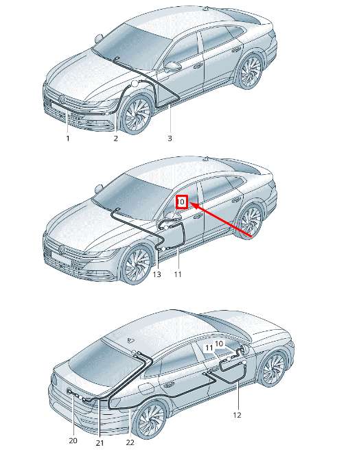 NEW VOLKSWAGEN ARTEON 3H7 DATA LEAD CABLE HARNESS 3G8971158F ORIGINAL