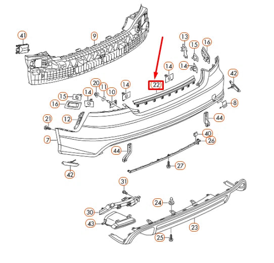 NEW AUDI A7 SPORTBACK 4G8 REAR BUMPER CENTER COVER TRIM 4G8807421A9B9 ORIGINAL