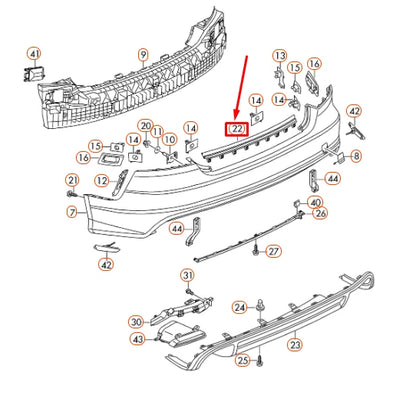 NEW AUDI A7 SPORTBACK 4G8 REAR BUMPER CENTER COVER TRIM 4G8807421A9B9 ORIGINAL