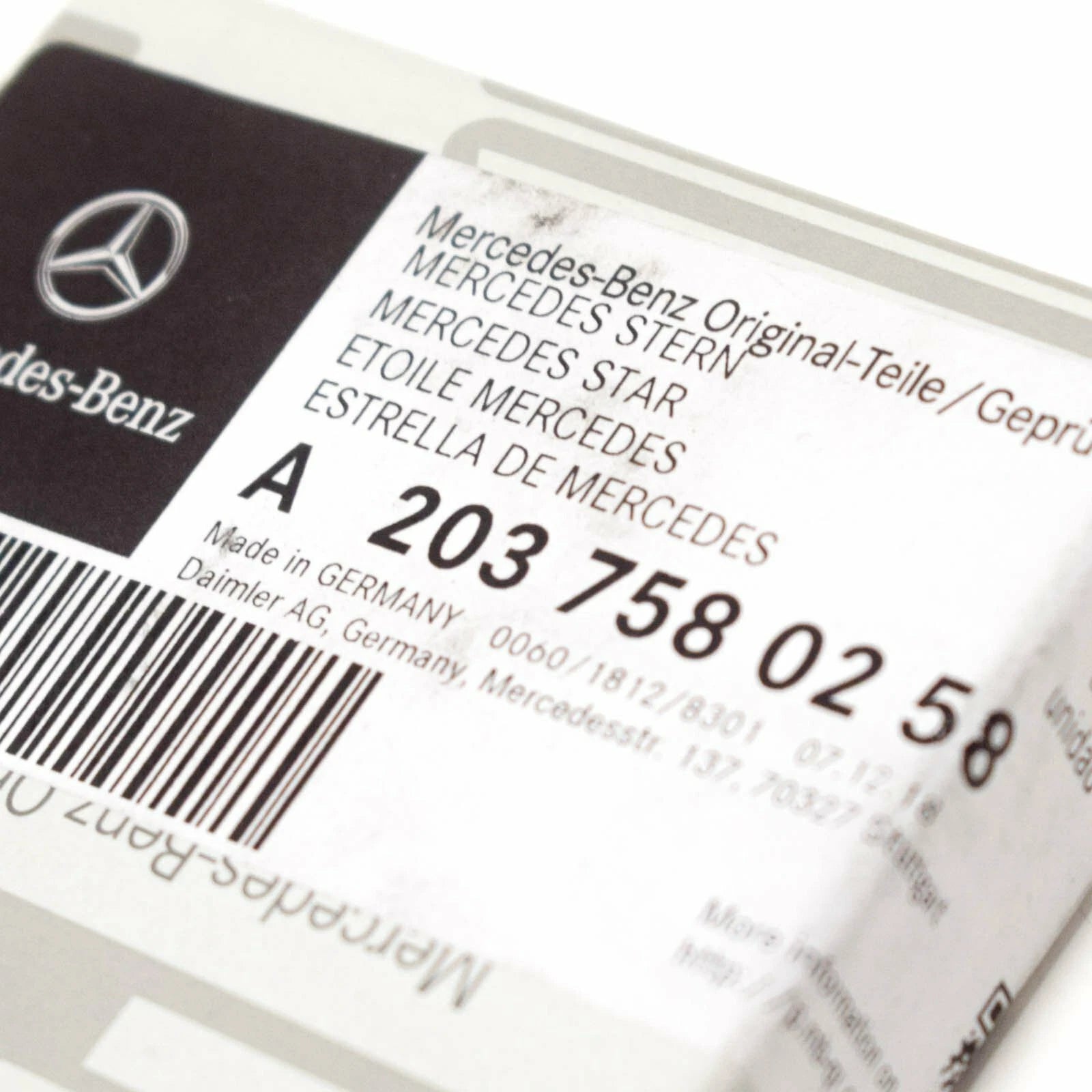 NEW MERCEDES-BENZ C W203 REAR PANEL DOOR BADGE EMBLEM STAR A2037580258