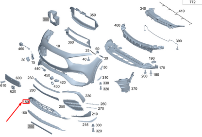 new mercedes-benz gla h247 amg front bumper lower trim a2478859508 original