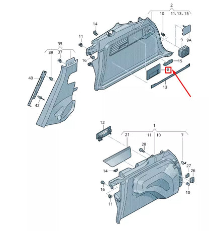 NEW VW TOUAREG 7P MK2 RIGHT LUGGAGE COMPARTMENT TRIM COVER 7P6867937Q70
