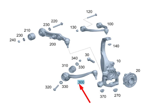 NEW MERCEDES-BENZ E W213 FRONT RIGHT TENSION STRUT A2053301405 ORIGINAL