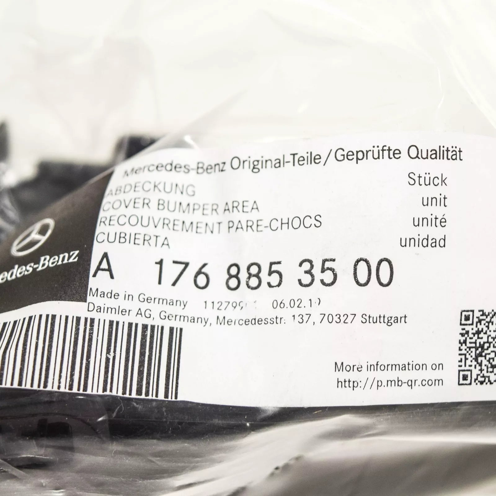 NEW MB A W176 AMG FRONT BUMPER LOWER LEFT COVER TRIM A1768853500 ORIGINAL