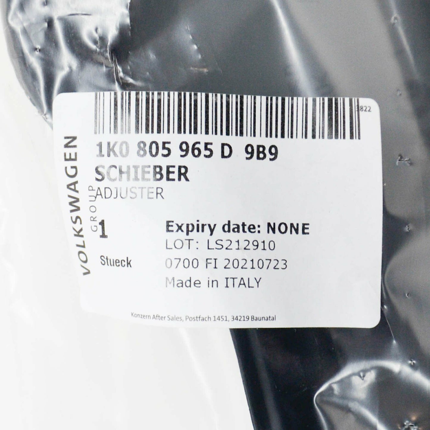 NEW AUDI A3 8P AIR INTAKE DUCT SLIDE VALVE COVER LID 1K0805965D9B9 2008 11598408