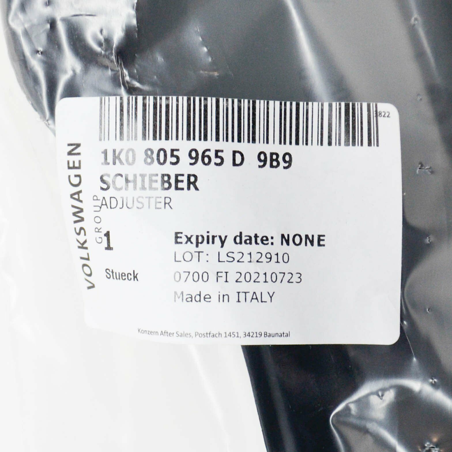 NEW AUDI A3 8P AIR INTAKE DUCT SLIDE VALVE COVER LID 1K0805965D9B9 2008 11598408