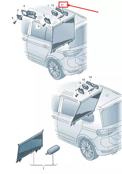 NEW VW TOURAN 5T FRONT LEFT NET PARTITION HOLDER 5TA861821F