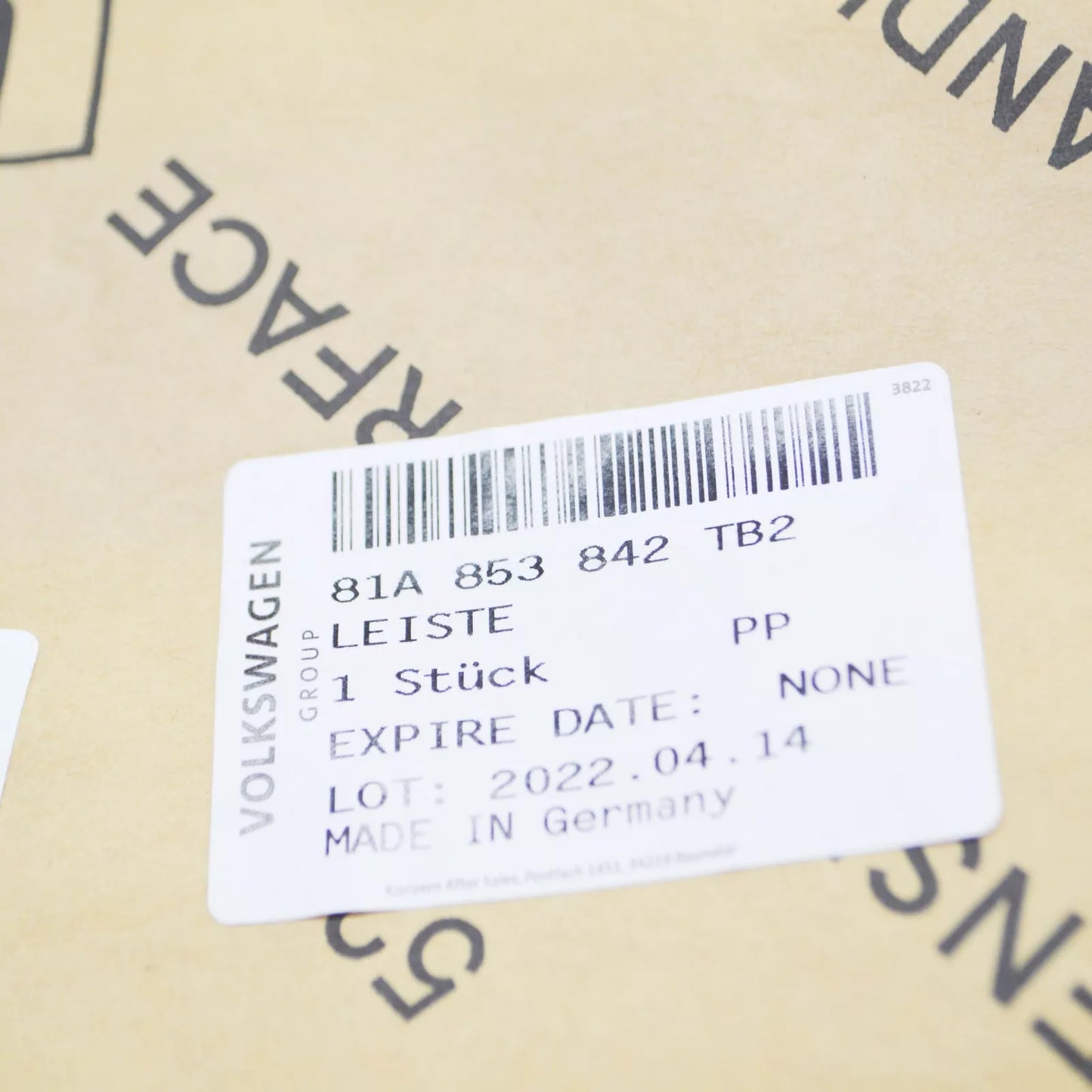 NEW AUDI Q2 REAR BUMPER RIGHT TRIM 81A853842TB2