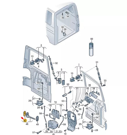 NEW VW TRANSPORTER VI T6 REAR WING DOOR ACTUATOR TRIM 7H0827129D9B9