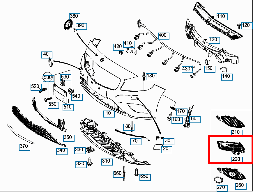 NEW MERCEDES-BENZ A-CLASS W176 FRONT BUMPER LEFT COVER A1768851522 ORIGINAL