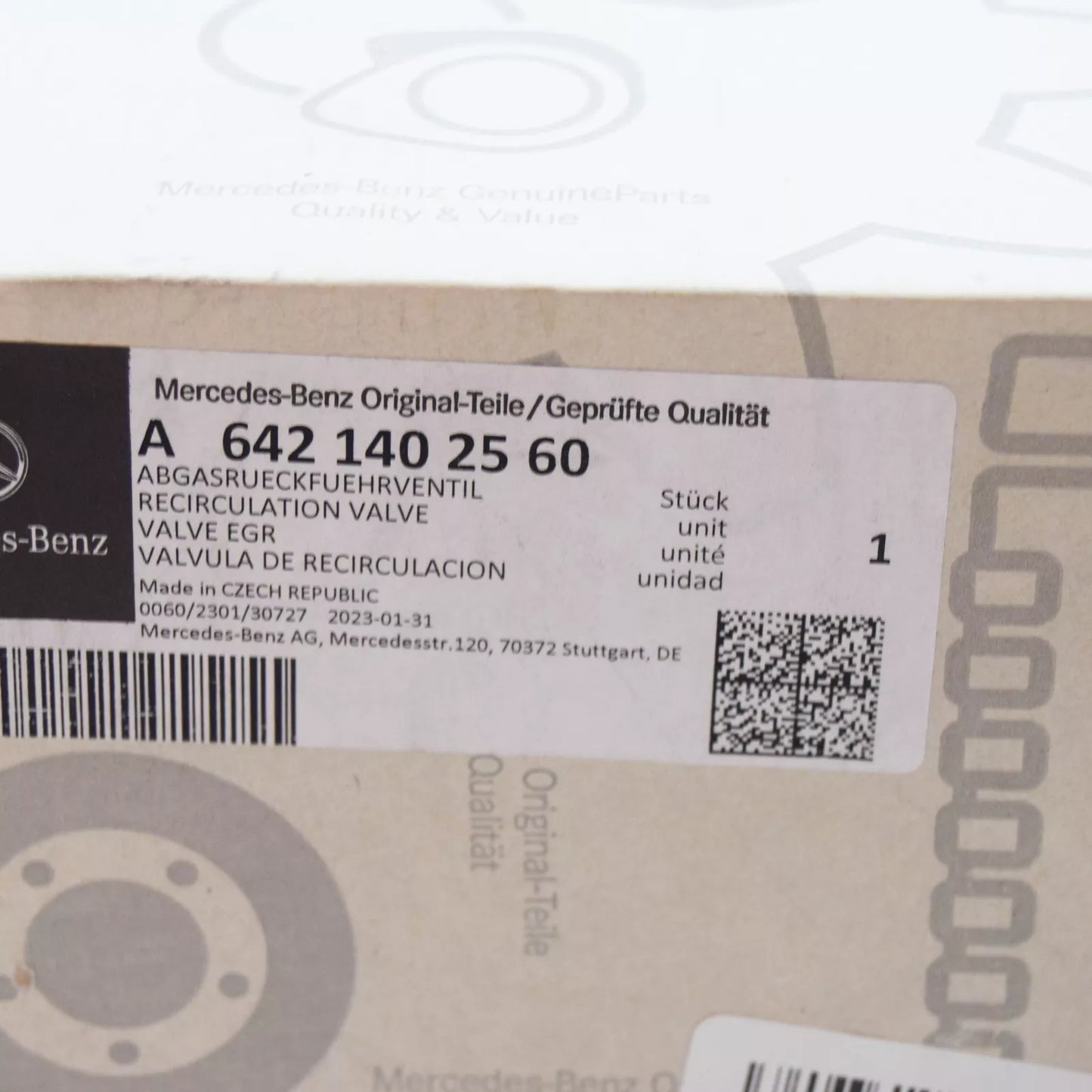 NEW MERCEDES-BENZ E CABRIO A207 EGR VALVE A6421402560 ORIGINAL