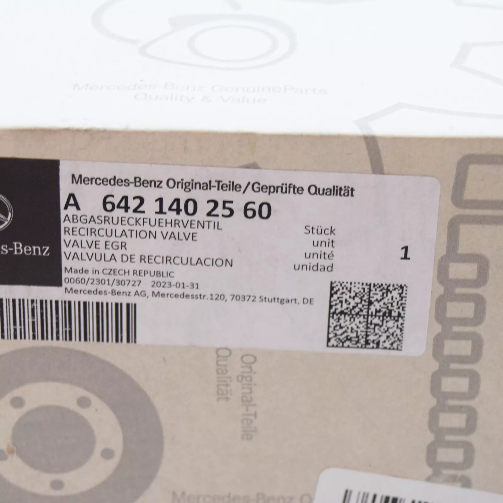 NEW MERCEDES-BENZ E CABRIO A207 EGR VALVE A6421402560 ORIGINAL