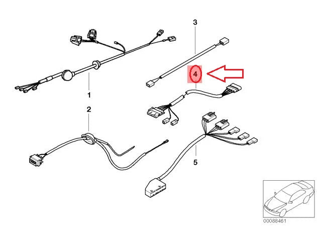 NEW BMW Z3 E36 ADAPTER TUBING FOR HARDTOP SUPPORT 61108400220 ORIGINAL