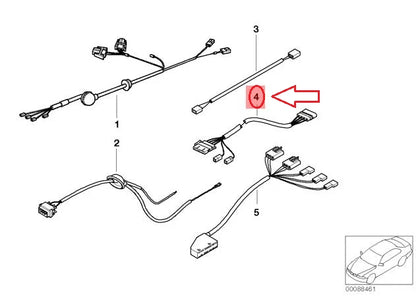 NEW BMW Z3 E36 ADAPTER TUBING FOR HARDTOP SUPPORT 61108400220 ORIGINAL