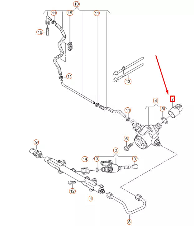 NEW AUDI A3 8V FUEL PUMP CAM FOLLOWER 06L109311 ORIGINAL