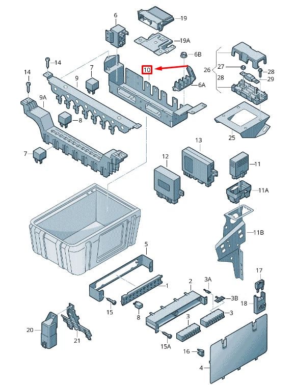 NEW VOLKSWAGEN CRAFTER 2F MK1 RELAY RETAINING PLATE 2E0937539E