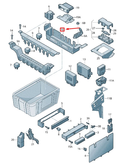 NEW VOLKSWAGEN CRAFTER 2F MK1 RELAY RETAINING PLATE 2E0937539E