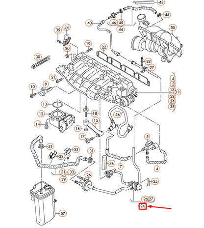 NEW AUDI A3 8P VACUUM SYSTEM CONNECTING PARTS 06J133781BT