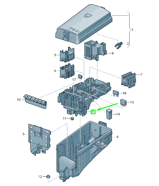new volkswagen arteon 3h7 fuse box 5q0937125b original