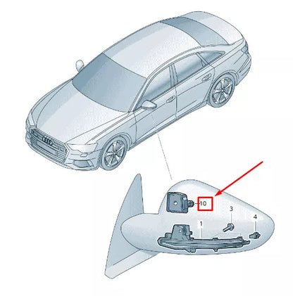 NEW AUDI A6 4A C8 LEFT LANE CHANGE ASSIST WARNING DISPLAY LHD 4N1949145