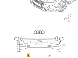 NEW AUDI RS6 A6 C8 REAR RS6 EMBLEM INSCRIPTION BADGE 4K0853740T94 ORIGINAL