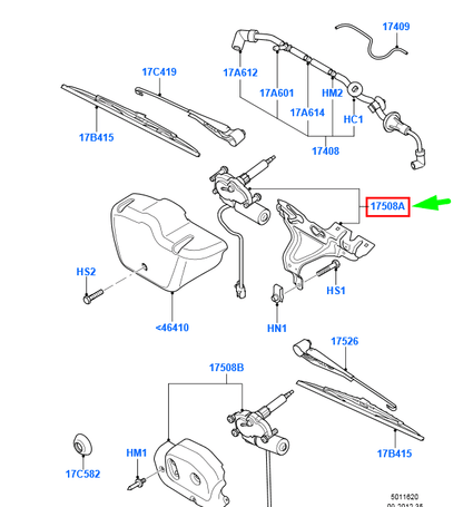 new ford transit mk2 rear wiper motor 6c11-17w400-ac 1576595 original