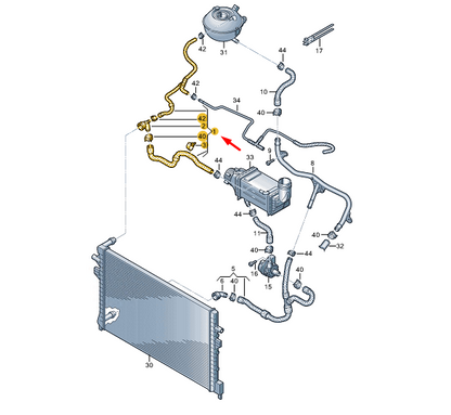 new cupra formentor upper coolant hose pipe 5wa122101ah original