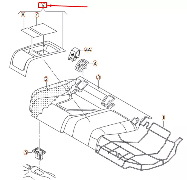 NEW AUDI A7 SPORTBACK 4G8 REAR SEAT STORAGE TRAY 4G88850796PS ORIGINAL