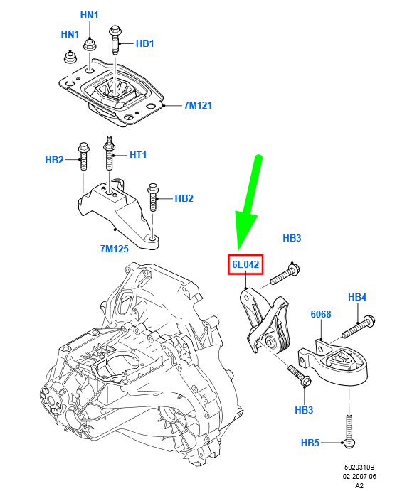 new ford mondeo mk4 transmission mounting bracket 6g91-6p093-gc 1441363 original