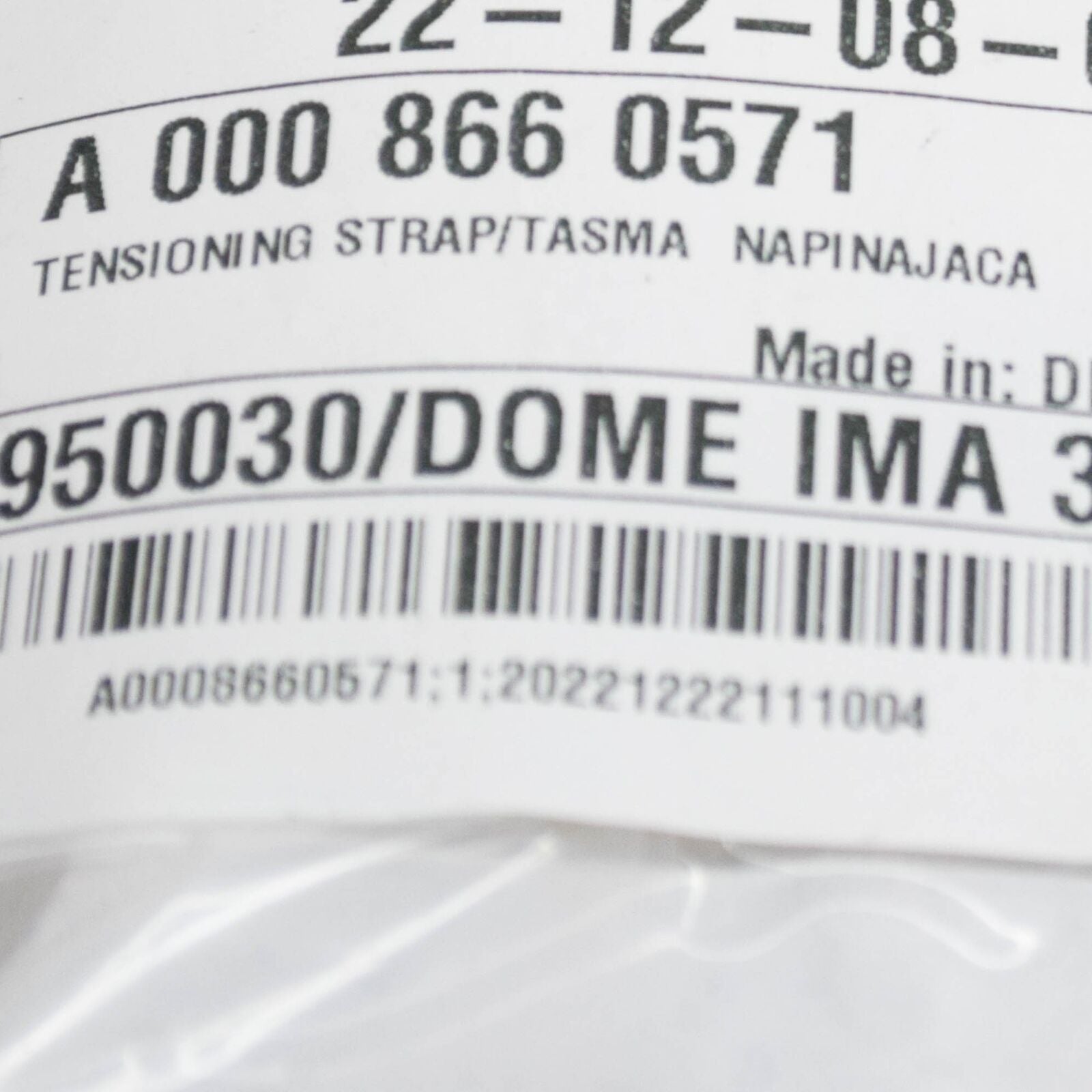 NEW MERCEDES-BENZ ML W164 FIRE EXTINGUISHER RETAINING STRAP A0008660571 ORIGINAL