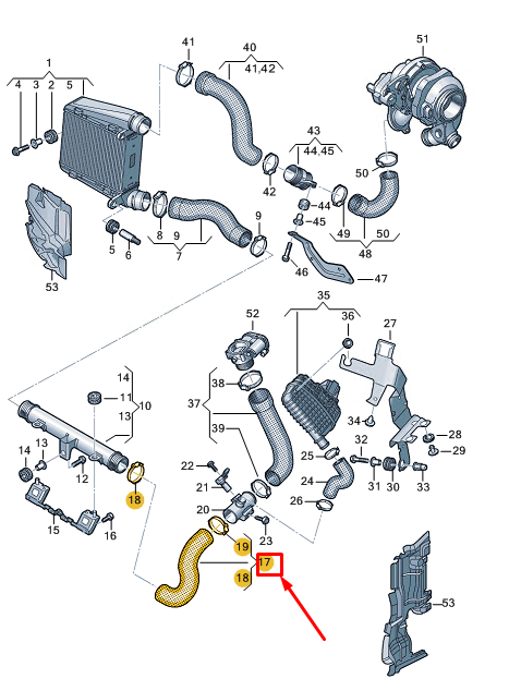 new audi a8 d5 engine pressure hose 4n0145709ab original
