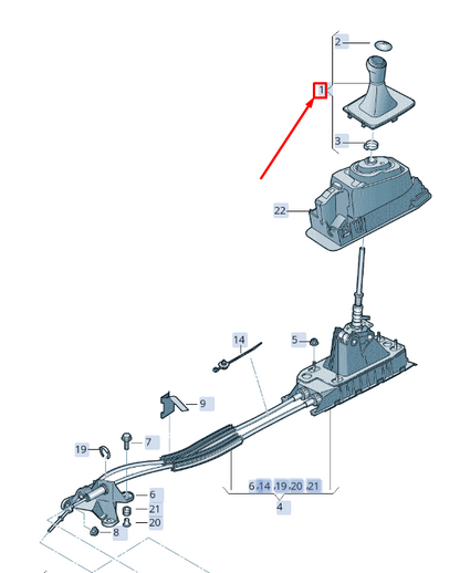 new skoda superb mk3 gear shifting knob lhd 3v1711113gwzi original