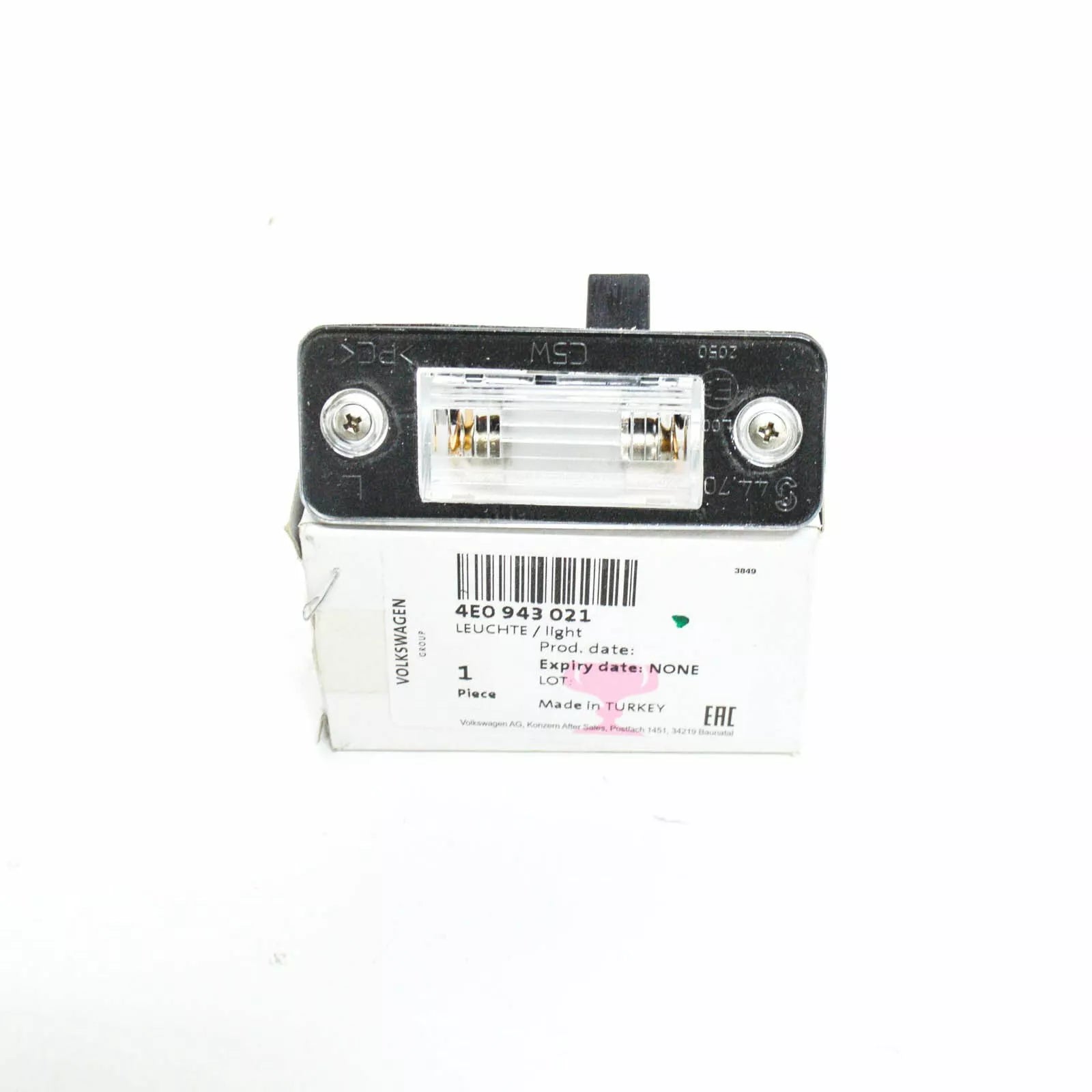 NEW AUDI A8 D3 REAR LEFT LICENSE PLATE LIGHT 4E0943021 ORIGINAL