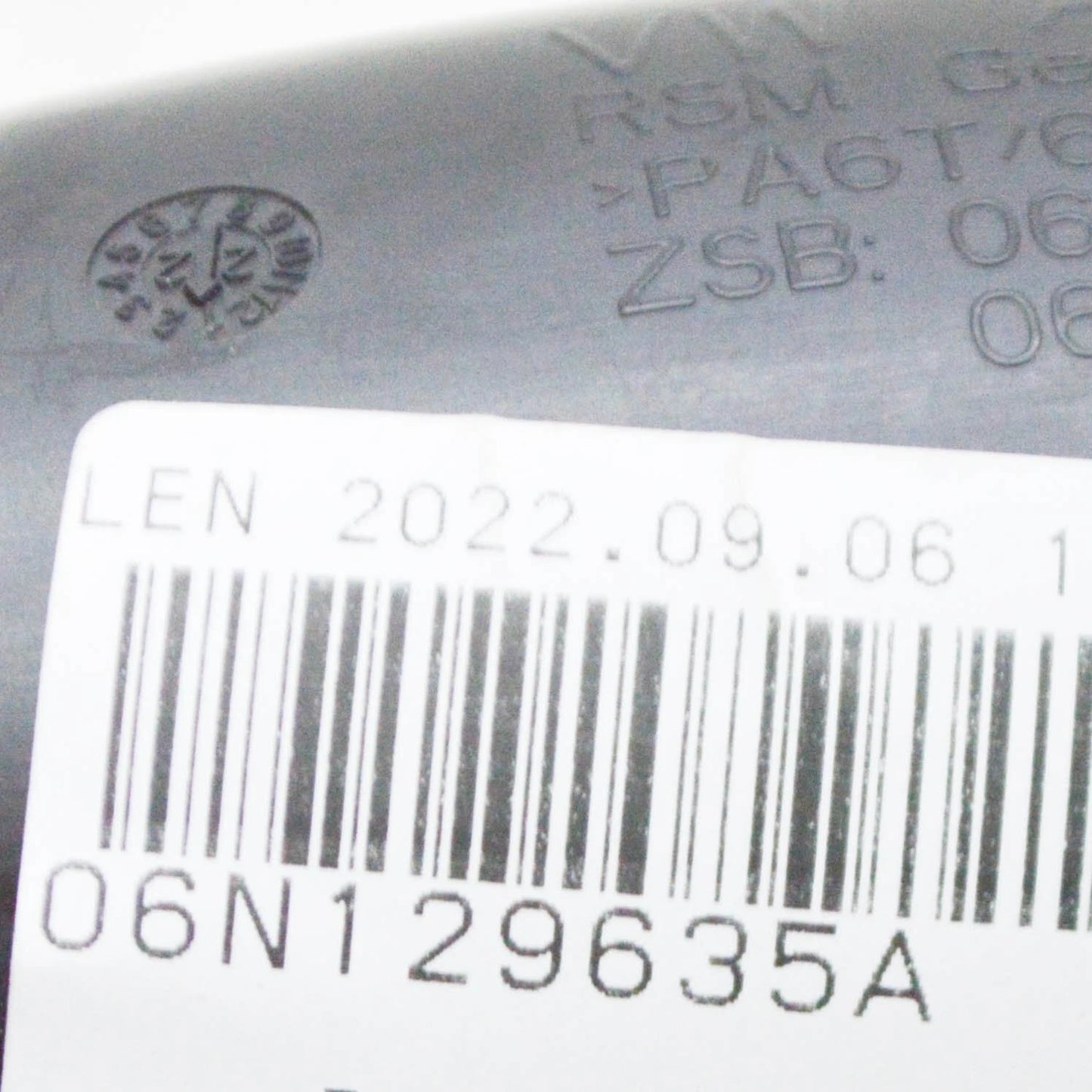 NEW AUDI A4 AVANT B9 TURBOCHARGER CONNECTING PIECE 06N129635A ORIGINAL