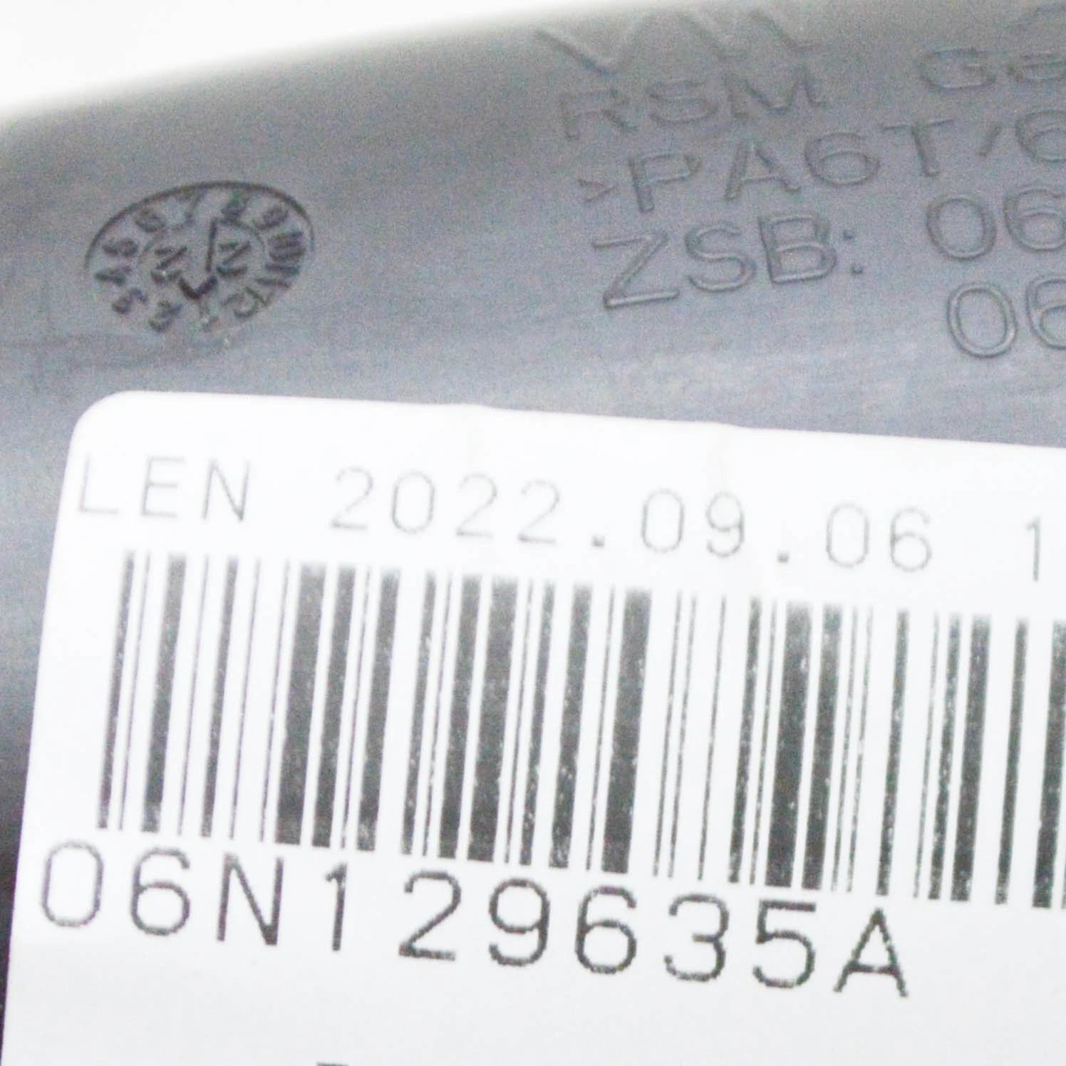 NEW AUDI A4 AVANT B9 TURBOCHARGER CONNECTING PIECE 06N129635A ORIGINAL